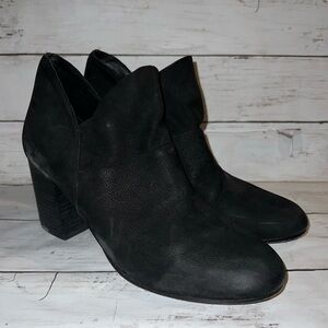 Eileen Fisher Black Suede Ankle Petal Boot - Women 10 - Classic Chic Bootie